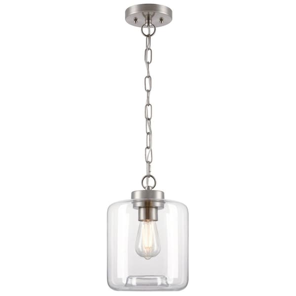 Westinghouse Pendant 60W Judd, Brushed Nickel Clear Glass 6130000 - main